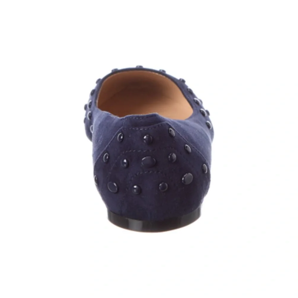 TODS blue studded ballerina flats - Picture 3 of 12